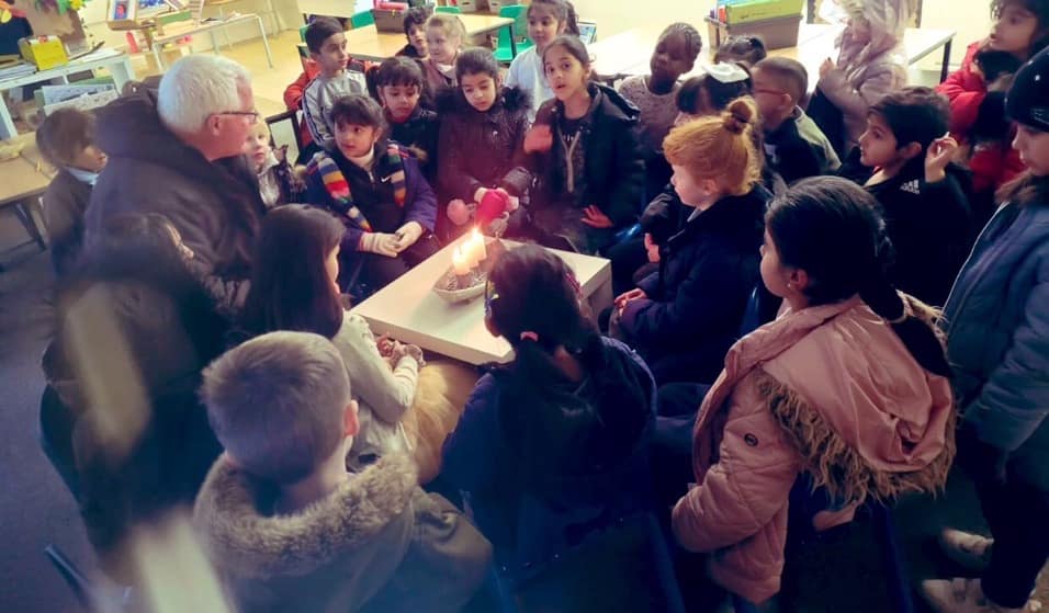 Children taking part in a Project Touchline Prayer Club